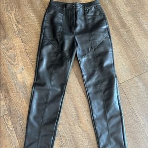 Aritzia vegan leather Wilfred rebel in black
